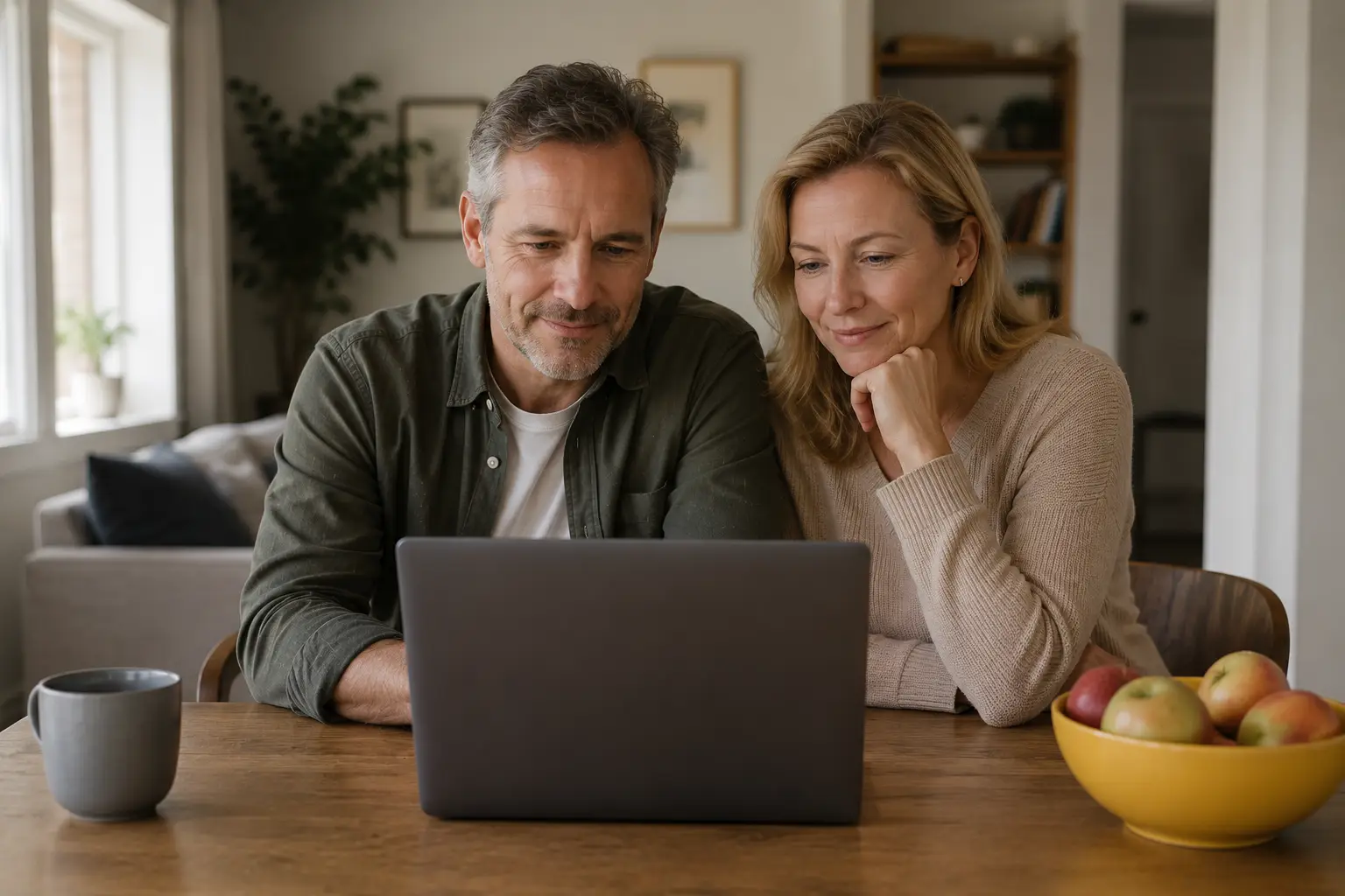 Cozy home moment with technology
