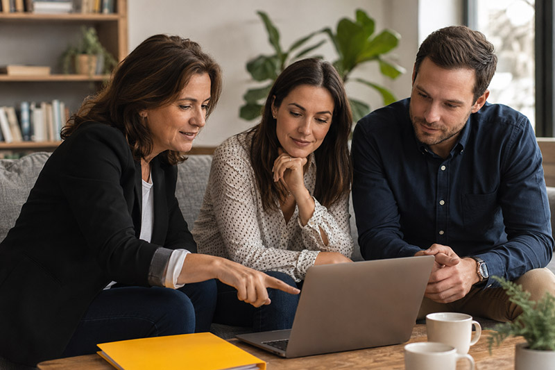 Casual collaboration in a cozy setting