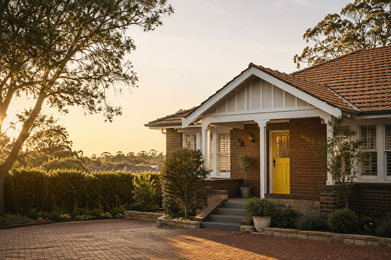 Golden hour at a cozy home