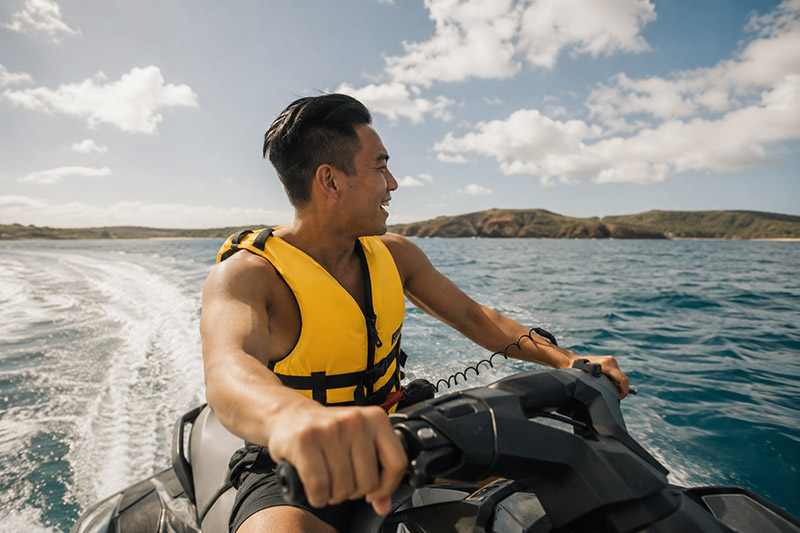 Jet ski ride on sunny waters