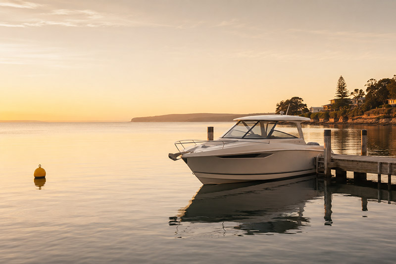 Serene sunset at the harbour